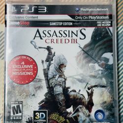 Gamestop Edition Assassin's Creed III Playstation 3 PS3 2012 Ubisoft AC3 Tested