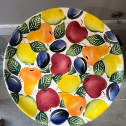 Signed Hand-Painted Italian Ceramic Platter – Ancora – Made in Italy