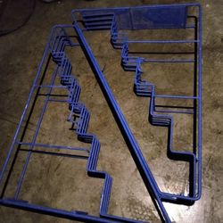 Two Blue Heavy-Duty Wire Metal Racks / Shelving Components
