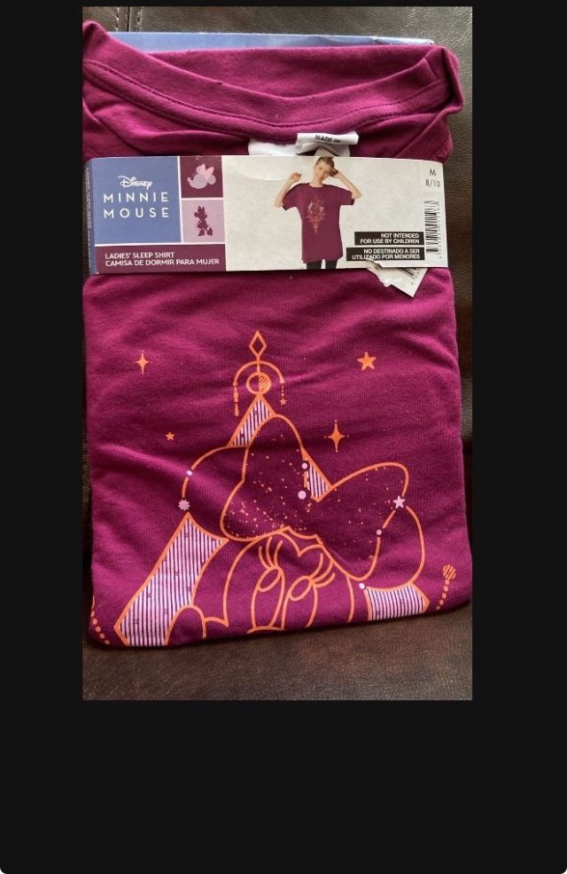 Minnie Mouse Woman Pajama Shirt Size M