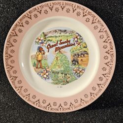 Vintage Collectable Homer Laughlin 7" Fine China Plate "Great Smoky Mountains" 