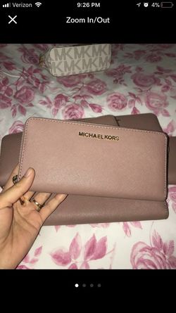 Mk michael kors dusty rose pink mauve wallet