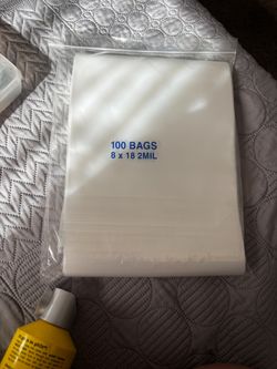 Clear Zip Bags 8x18 Comes With 100