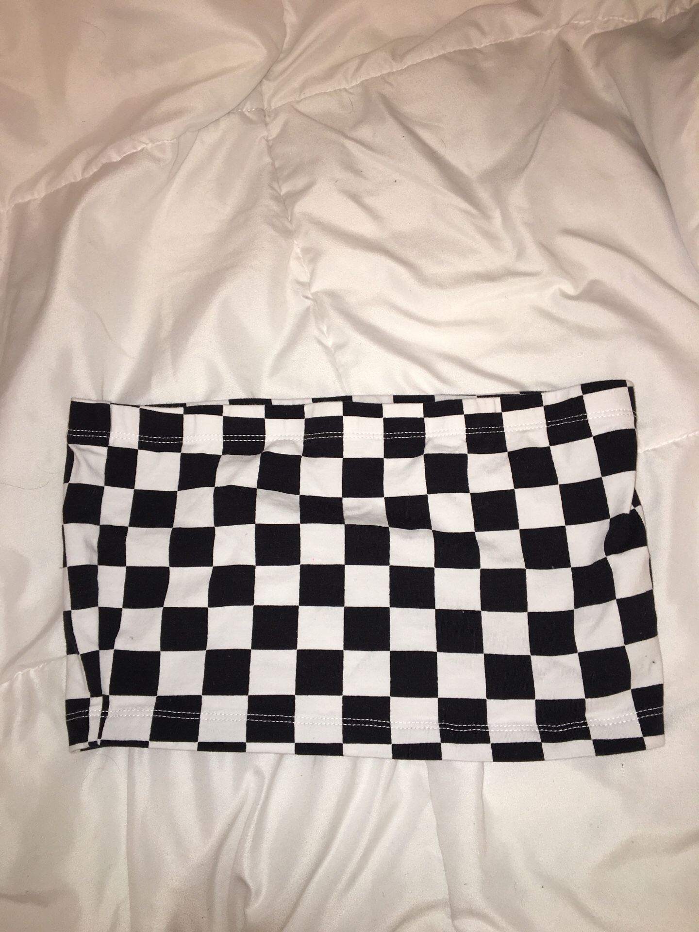 Checkered board tube top