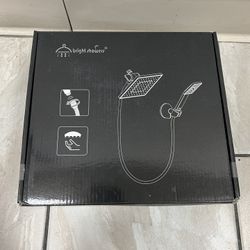 2 In 1 Rain Shower Head With Handheld Square Silver