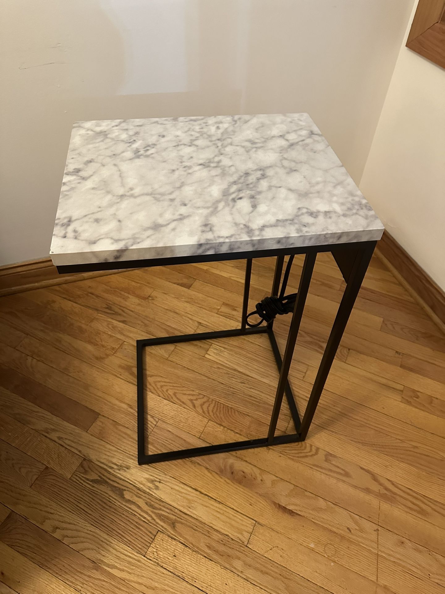 Marble End Tables With Outlets