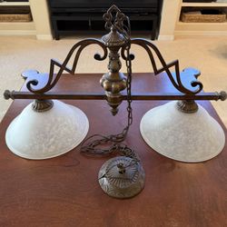 Large 2 Lamp Hanging Light Fixture