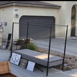 Free Twin Size Mattress and Metal Bed Frame. 