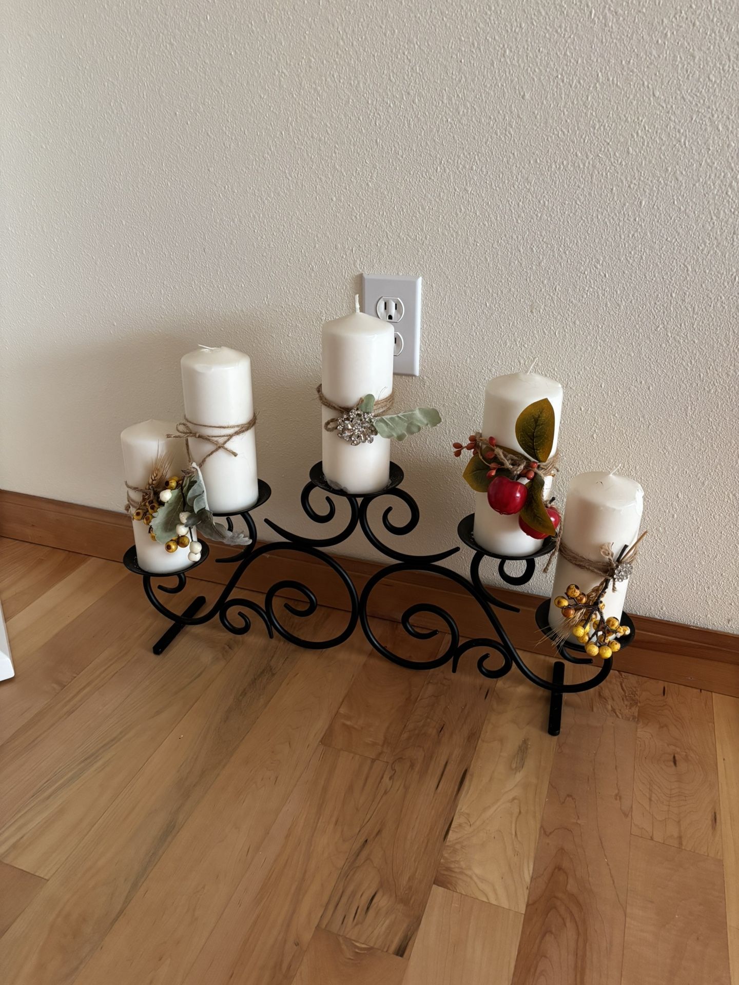 Candle holder with candles