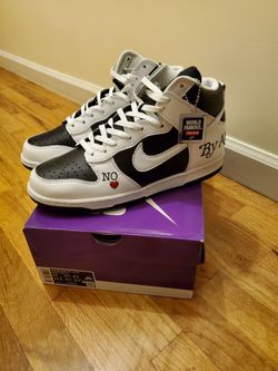 Men's Nike Supreme Dunk High SB By Any Means Black Size 11