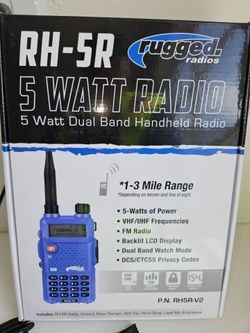 2 Rugged Radios RH-5R Dual Band Handheld Radios RH5R-V2