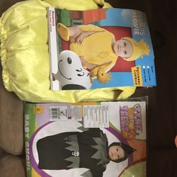 0-9 Months Halloween Costumes. Woodstock and Baby Ghoul. Brand New.