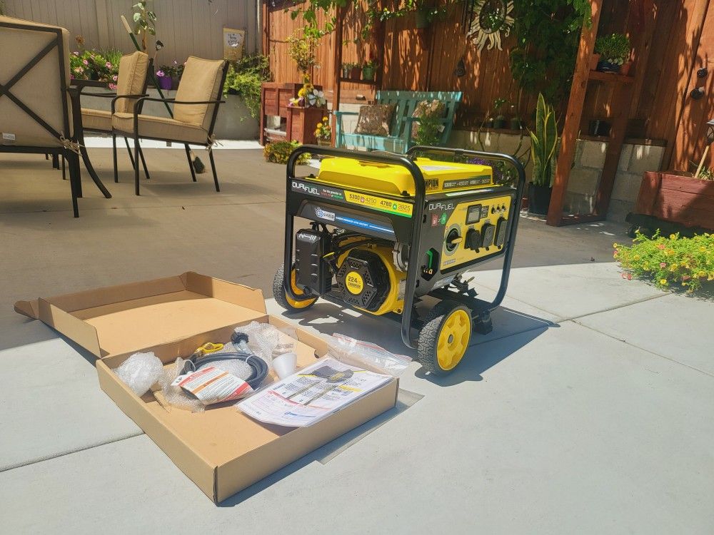 Champion power equipment 5300/4250-Watt Gasoline and Propane Powered Dual Fuel Portable Generator with CO Shield