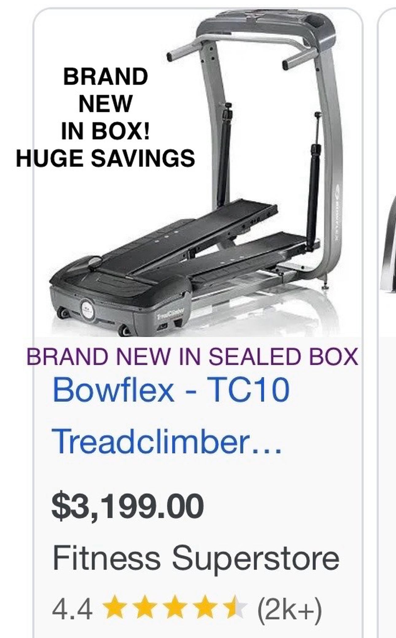 Bowflex TreadClimber TC10 (New In Box)