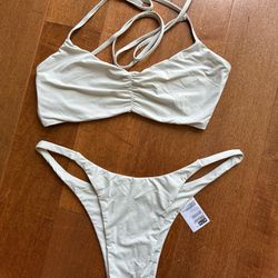 KITH Belle bikini top (M) & Nissi bikini bottom (L) - white