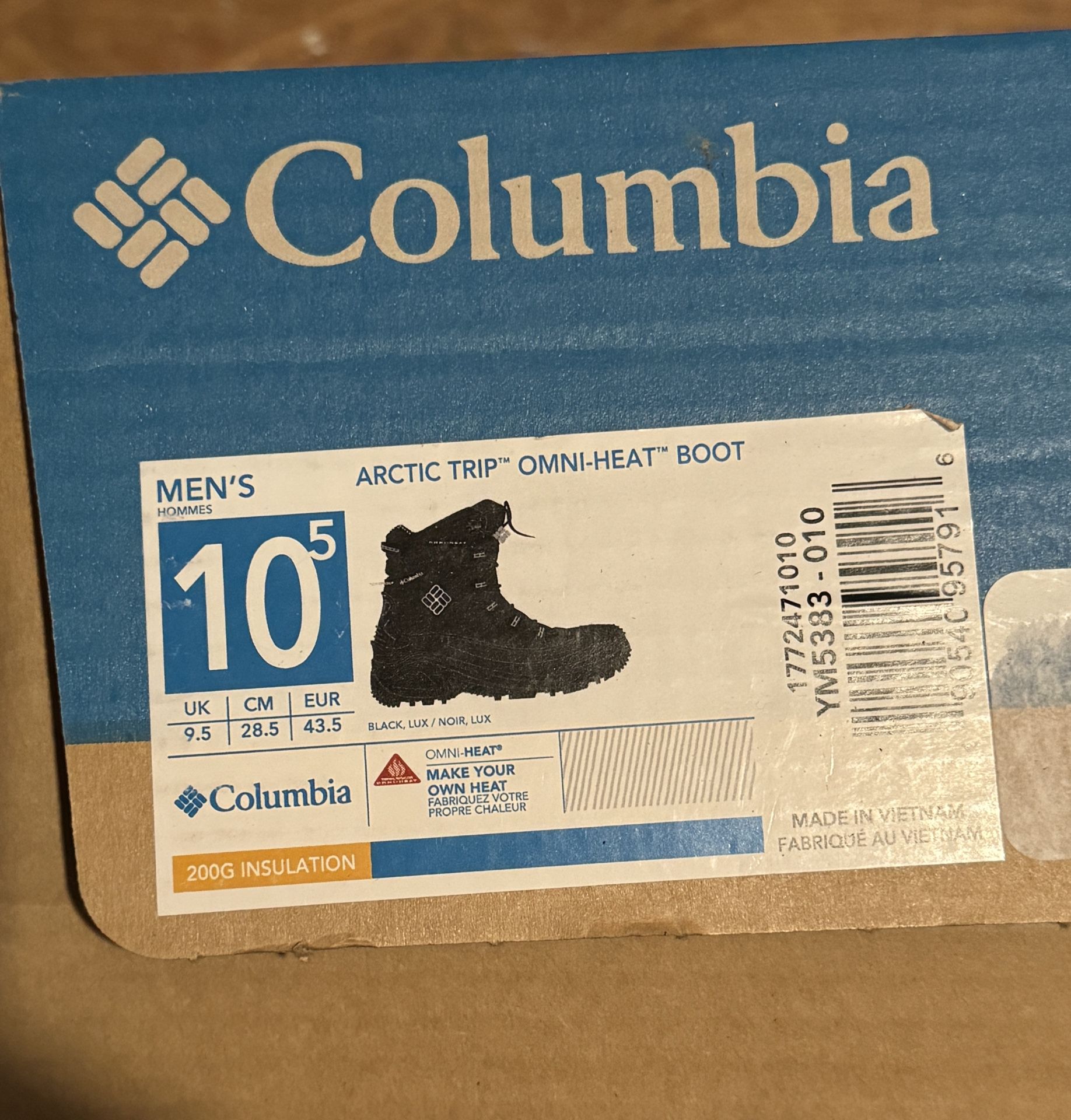 Black Boots: Columbia  Men’s Arctic Trip Omniheat, Black