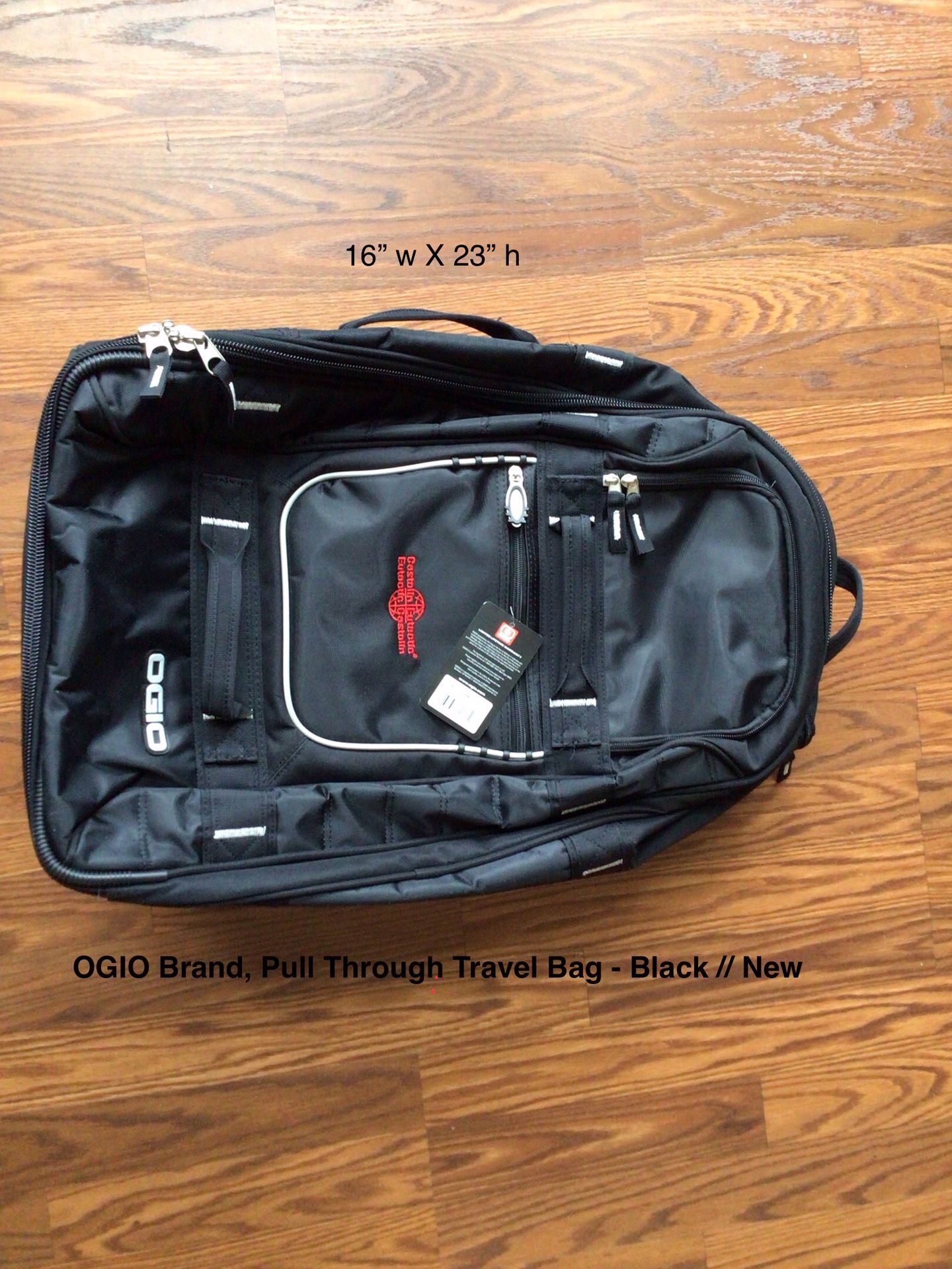 OGIO Travel Backpack, Pull Through, 23”H x 16”W