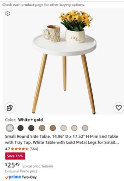 Small round side table