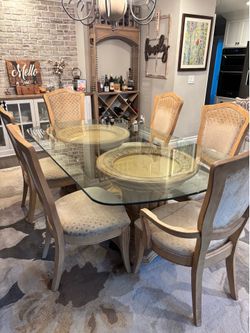 Glass Dining Table with Chairs - FREE