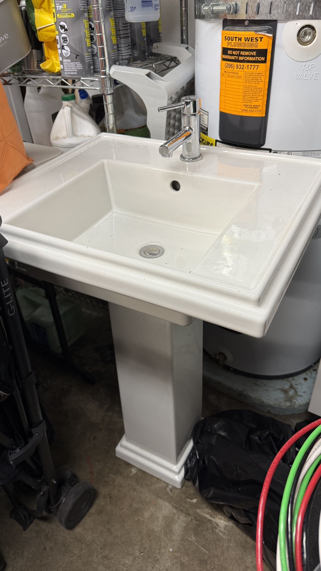 Kohler Pedestal Sink with Faucet - Excellent Condition