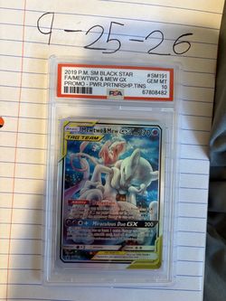 PSA 10 Mewtwo & Mew GX SM191 Black Star Promo