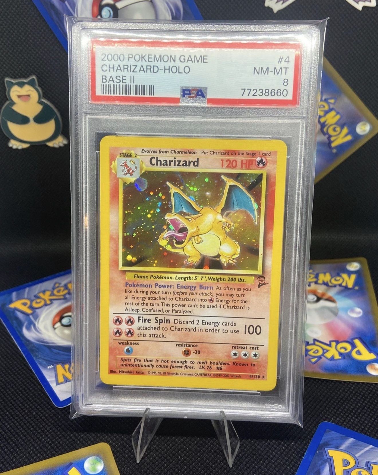 Charizard Base Set 2  PSA-8 Pokemon Card 