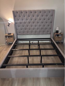 King size bed frame and headboard