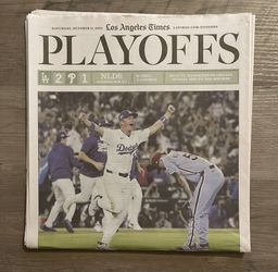 ⚾️ Dodgers Los Angeles Times Playoffs Newspaper