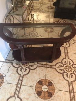 Decor Table Console Dark Wood Table