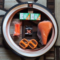 NEW Bicycle Bmx Parts Bundle 24" Orange