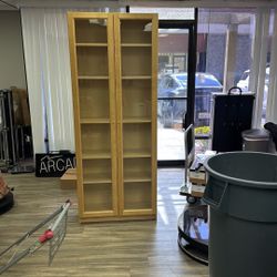 Bookshelf With Glass Doors