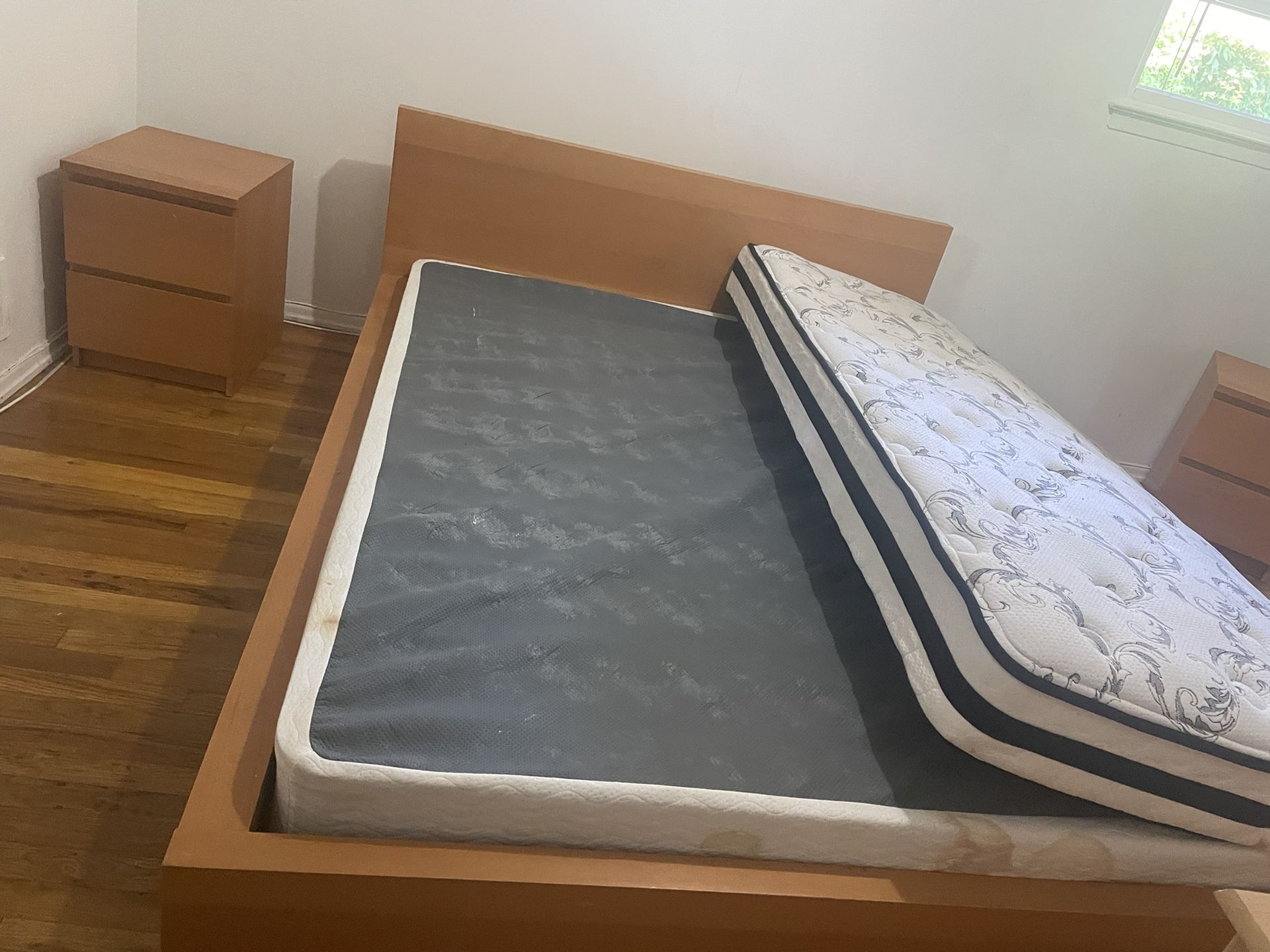 Free Bed Frame , 2 Night Stands And Dresser