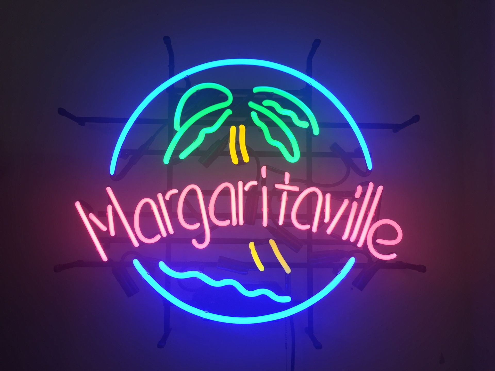 Margaritaville Neon Sign Decor for Bar or Entertaining Room