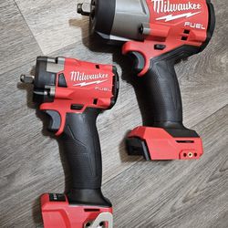 Milwaukee Fuel 1/2" Impact Wrench High Torque And 3/8" Impact Wrench Mid Torque