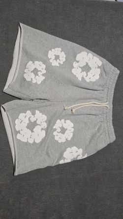 Gray Denim Tear Shorts