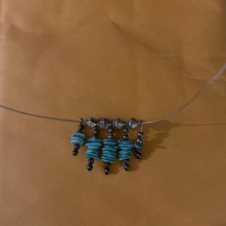 Unique Turquoise Necklace 16 Inch