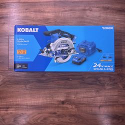 Kobalt 24-volt 4-Amp 6-1/2-in Brushless Cordless Circular Saw Kit (Battery & Charger Included)