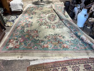 Vintage Chinese Rug Thick Heavy Wool