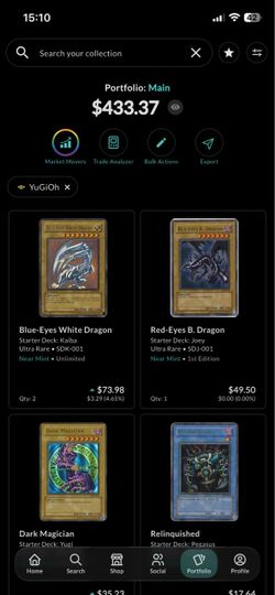 Vintage 1996 Yugioh cards