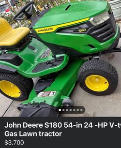 John Deere S180 54-in 24 -HPGas Lawn tractor
