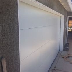 Garage Door - Flush 16’x7’ White Steel back Insulated N E W 