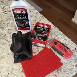 NEW Weiman Glass Stove Cleaner + Pads
