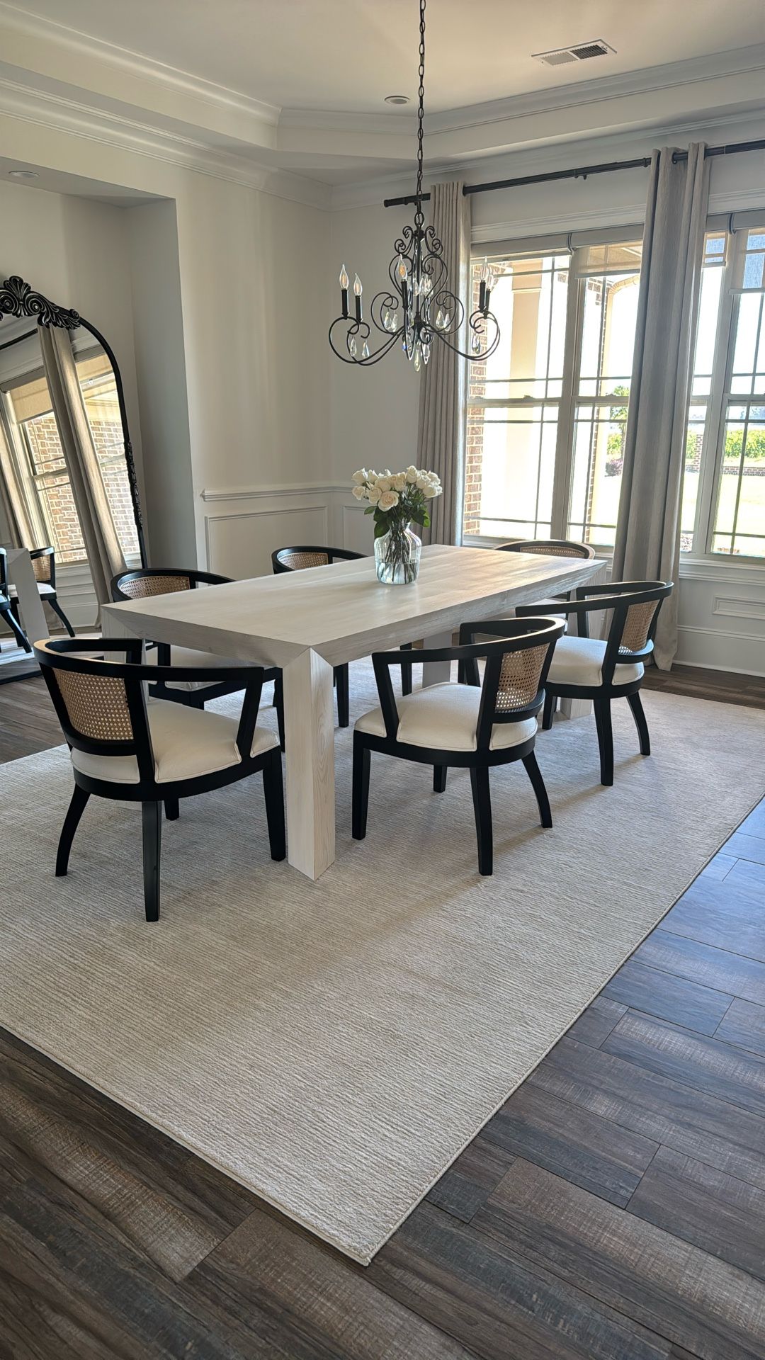 Crate and Barrel Cali Pine Dining Table 