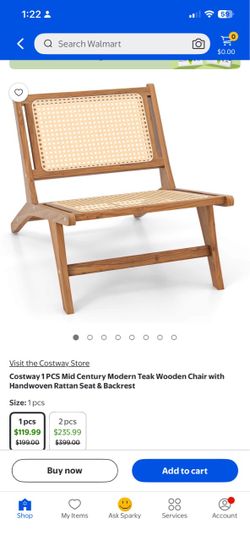 New mid century wooden chair