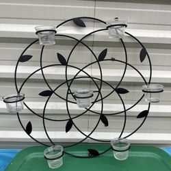 Metal Wall Art With Candle Holders