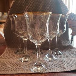 Set Of 6 - Clearware Mirage Ribbed Water Glasses 