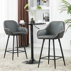29 inch Bucket Upholstered Dark Gray Accent Dining Bar Chair