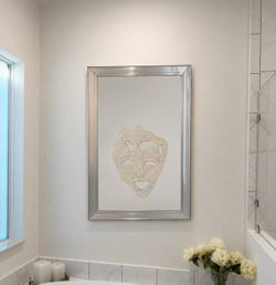 Silvia Lieb Signed Original Textured Mirror Wall Art. 38” x 24”