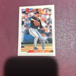 Steve Avery Topps Baseball Card