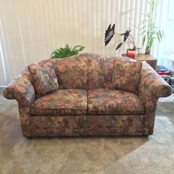 Vintage Custom Made Floral Loveseat & Sofa Set
